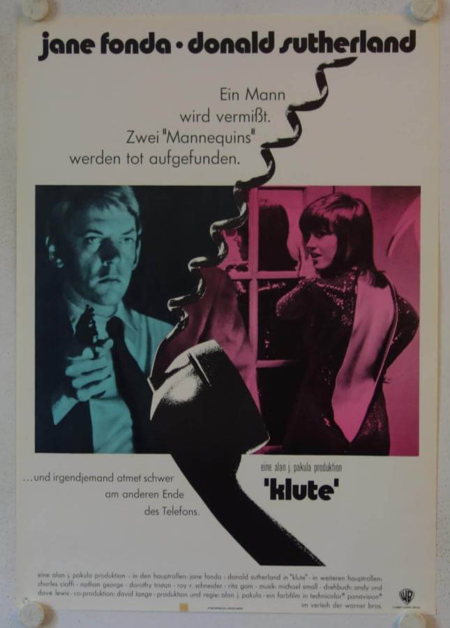 Klute original release german movie poster